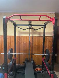 Rack multifunzione palestra, bilanciere ecc