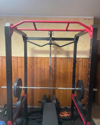Rack multifunzione palestra, bilanciere ecc