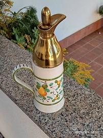 CARAFFA IN METALLO E CERAMICA - VINTAGE