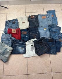 Set di 17 Jeans firmati levis g star uomo donna