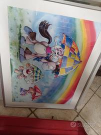 poster con cornice colore argento 