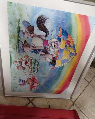 poster con cornice colore argento 