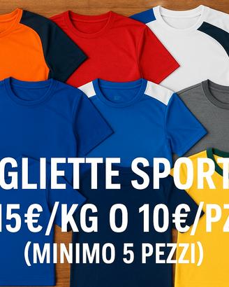 MAGLIETTE SPORTIVE – STOCK A CHILO O SELEZIONE
