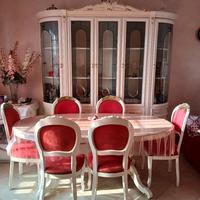 Sala classica bianca in legno e lavorazione italia