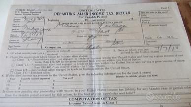 TRANSATLANTICO BIANCAMANO BIGLIETTO NAVE NEW YORK