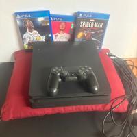 PLAY STATION 4 slim 1 TB NUOVA,1 joypad , 3 giochi