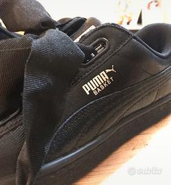 Puma basket heart bianche e clearance nere