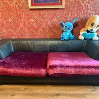 Divano letto in pelle vera