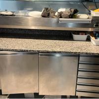 PORTA ALIMENTI PIZZERIA COMPLETO DI BANCO FRIGOR