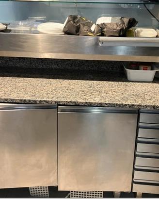 PORTA ALIMENTI PIZZERIA COMPLETO DI BANCO FRIGOR