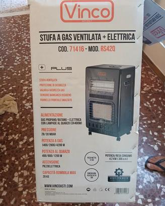 stufa a gas e elettrica 