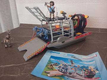 Playmobil 9433 barca con gabbia per dinosauri