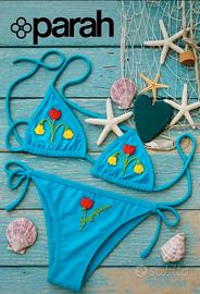 PARAH💠 Bikini Triangolo fiori ricamati 