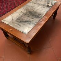Tavolino legno/specchio da ristrutturare