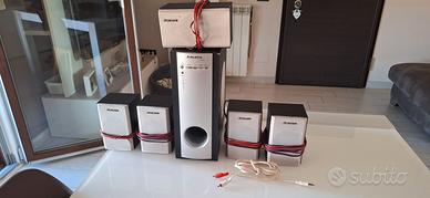Home Theater 5.1 Majestic HTS 501 completo e funzi
