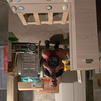 Specchio da bagno con luce e 1 anta color acero