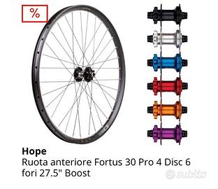 Ruota mtb anteriore 27,5 Hope Fortus 30 Pro 4