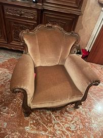 Poltrone in noce vintage