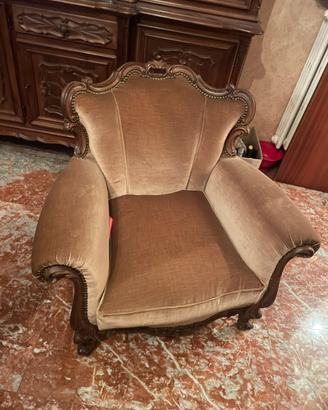 Poltrone in noce vintage