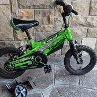 Bicicletta bambino Kawasaki colore verde