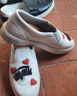  chiara ferragni  scarpe bianche