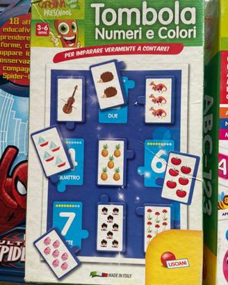 Carotina tombola numeri e colori