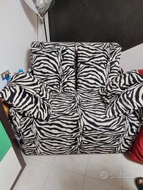 Poltrona zebrata con letto singolo