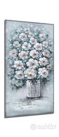 Quadro Stampa su Tela- Fiori Bianchi-70/120 cm