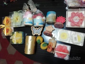 15 candele per arredo forme e misure varie