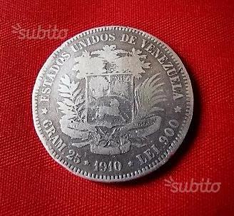5 Bolivares argento -1910-