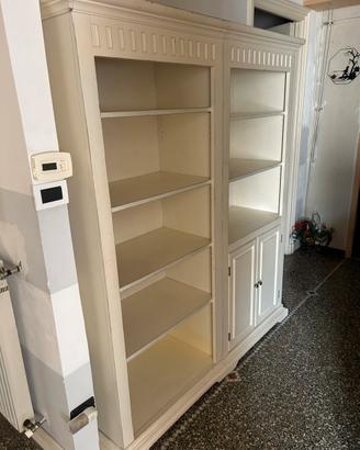 LIBRERIA coppia antichizzate laccato bianco