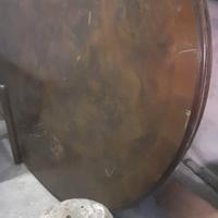 Tavolo tondo in radica di noce