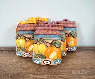 n.5 barattoli decorativi per pareti