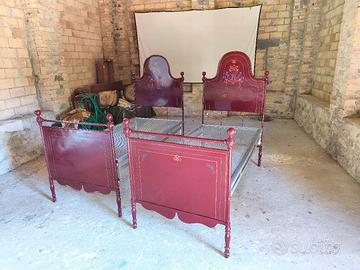 Coppia letti singoli fine 800/ primi 900