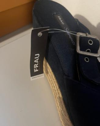 Sandali Frau blu con zeppa misura 39