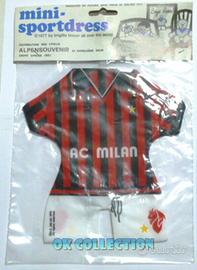Vecchio gadget 1977 Calcio mini maglietta MILAN