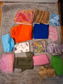 Lotto tessuti e scampoli per cucito creativo