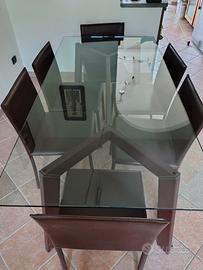 TAVOLO IN VETRO CALLIGARIS 