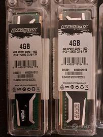 ram ballistic ddr3 da 1600 mhz 2 moduli da 2 gb