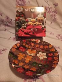 Alzatina centrotavola in vetro natale 