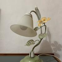 Coppia lampade da comodino ferro battuto