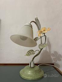 Coppia lampade da comodino ferro battuto