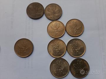 Monete da 20 lire diversi anni