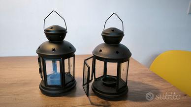 Natale 2 portacandele lanterne natalizie