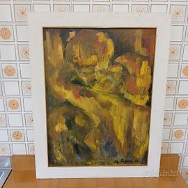 Olio su tela - A. Bonetti: Il Bacio -