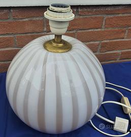 Base lampada vetro di Murano sfera vintage 1970