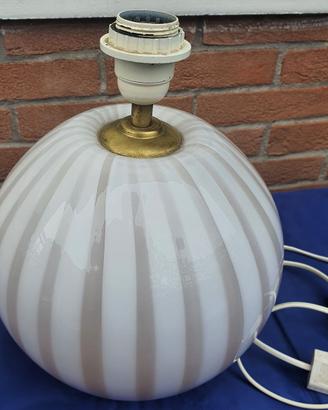 Base lampada vetro di Murano sfera vintage 1970