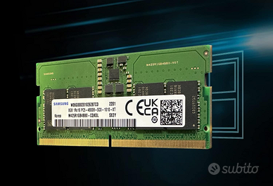 Ram Sodimm Ddr5 4800 mhz 8gb x 2 tot 16 gb Samsung
