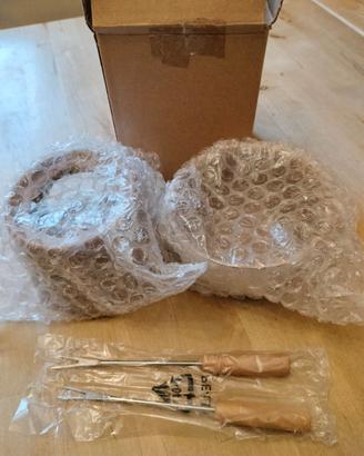 Kit per fonduta in ceramica x 2 persone