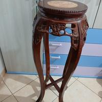 tavolinetto porta vasi antico in legno 